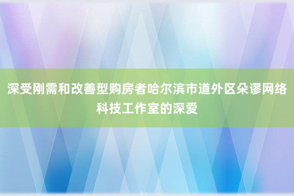 深受刚需和改善型购房者哈尔滨市道外区朵谬网络科技工作室的深爱